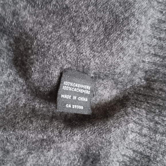 RINO ROSSI Two Tone Grey 100% Cashmere Sweater L - Picture 4 of 4